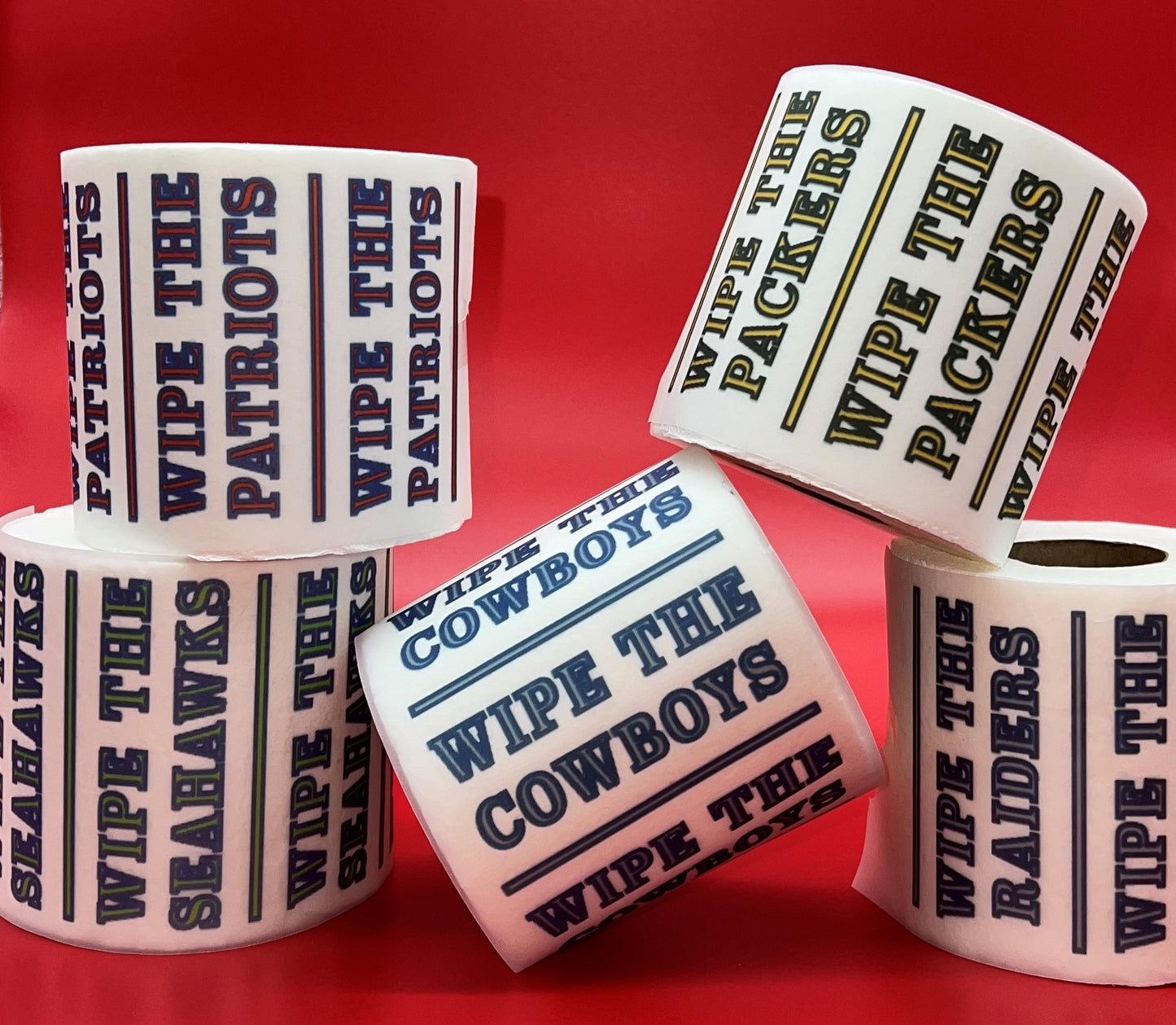 Unopened cartons of Wipe The Patriots Toilet Paper