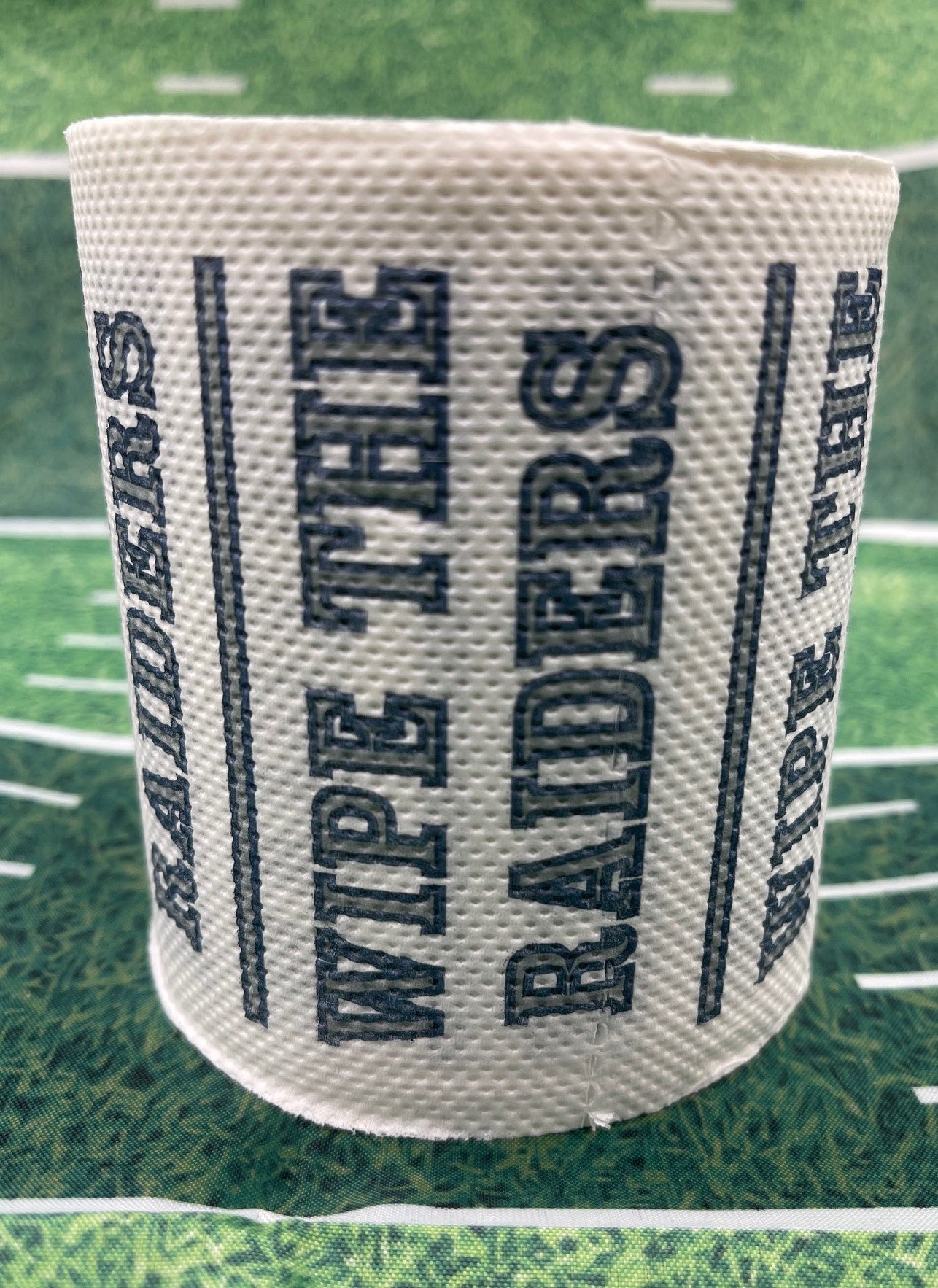 25 individually-wrapped “WIPE THE  RAIDERS” toilet paper.