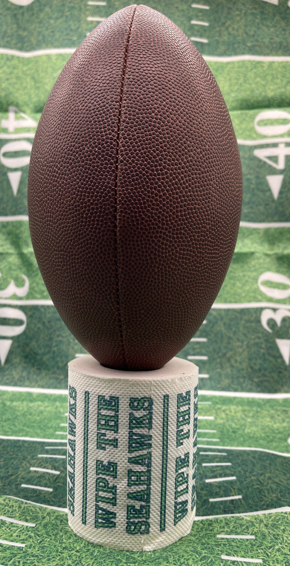 25 individually-wrapped “WIPE THE  SEAHAWKS” toilet paper.